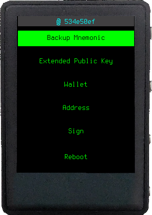 TZT home menu with the same menu fitting on one line
